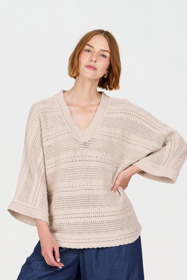 KOMODO Damen vegan T-Shirt Colada Sand