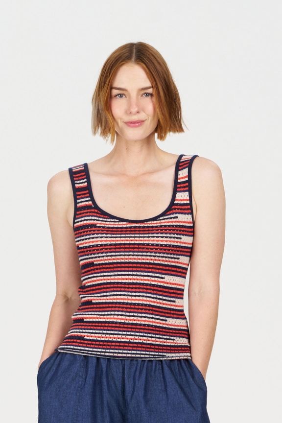 KOMODO Damen vegan Weste Rosaria Streifen