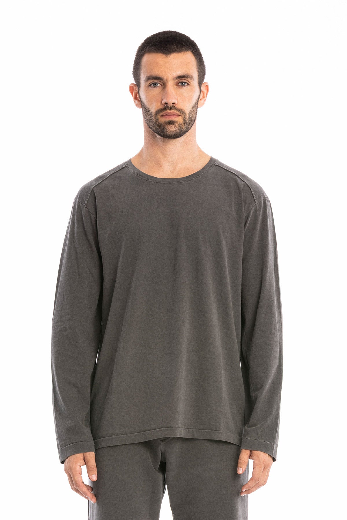 RAVENS VIEW IBIZA Herren vegan T-Shirt Terra Ls Anthrazit