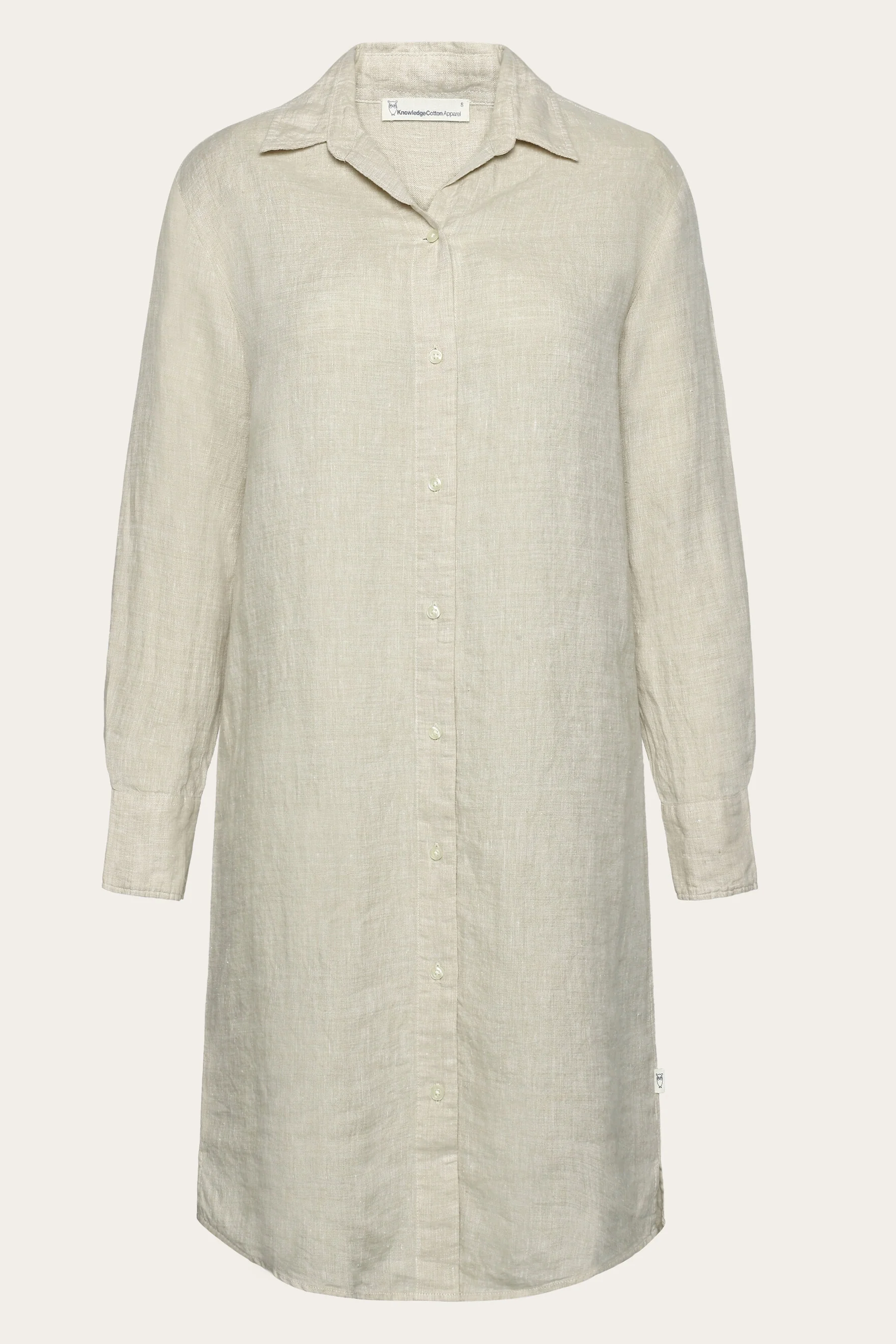 Image of KnowledgeCotton Apparel dames vegan Jurk Classic Light Feather Gray