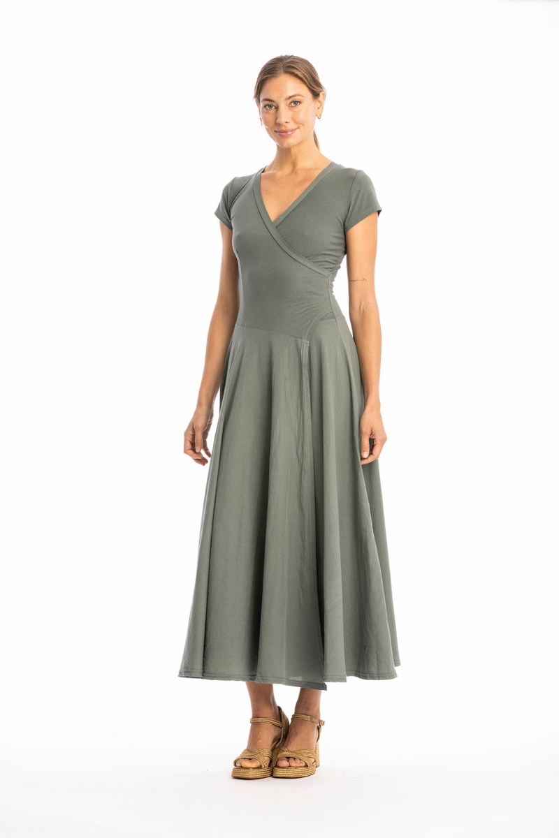 RAVENS VIEW IBIZA Damen vegan Kleid Veronika St Olivgr&Atilde;&frac14;n