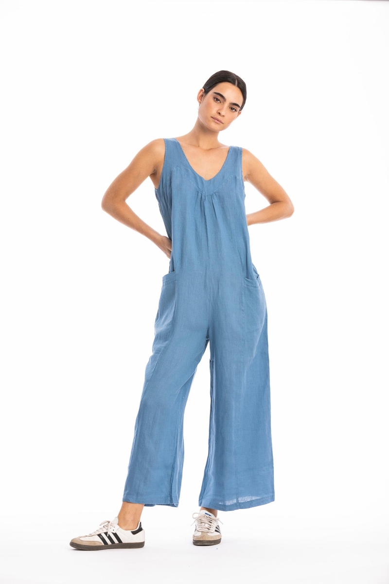 RAVENS VIEW IBIZA Damen vegan Jumpsuit Aura Maui Blau
