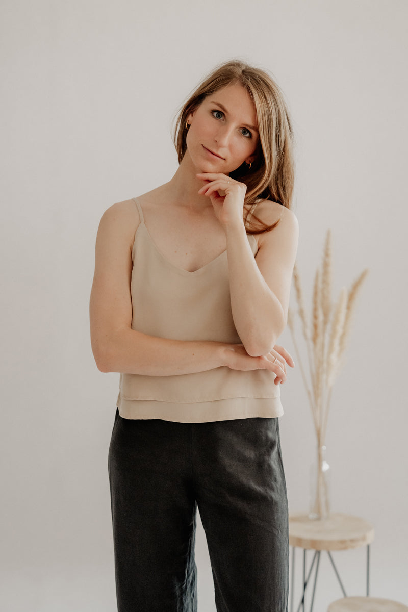 Marenika Damen vegan Oberteil Emma Beige