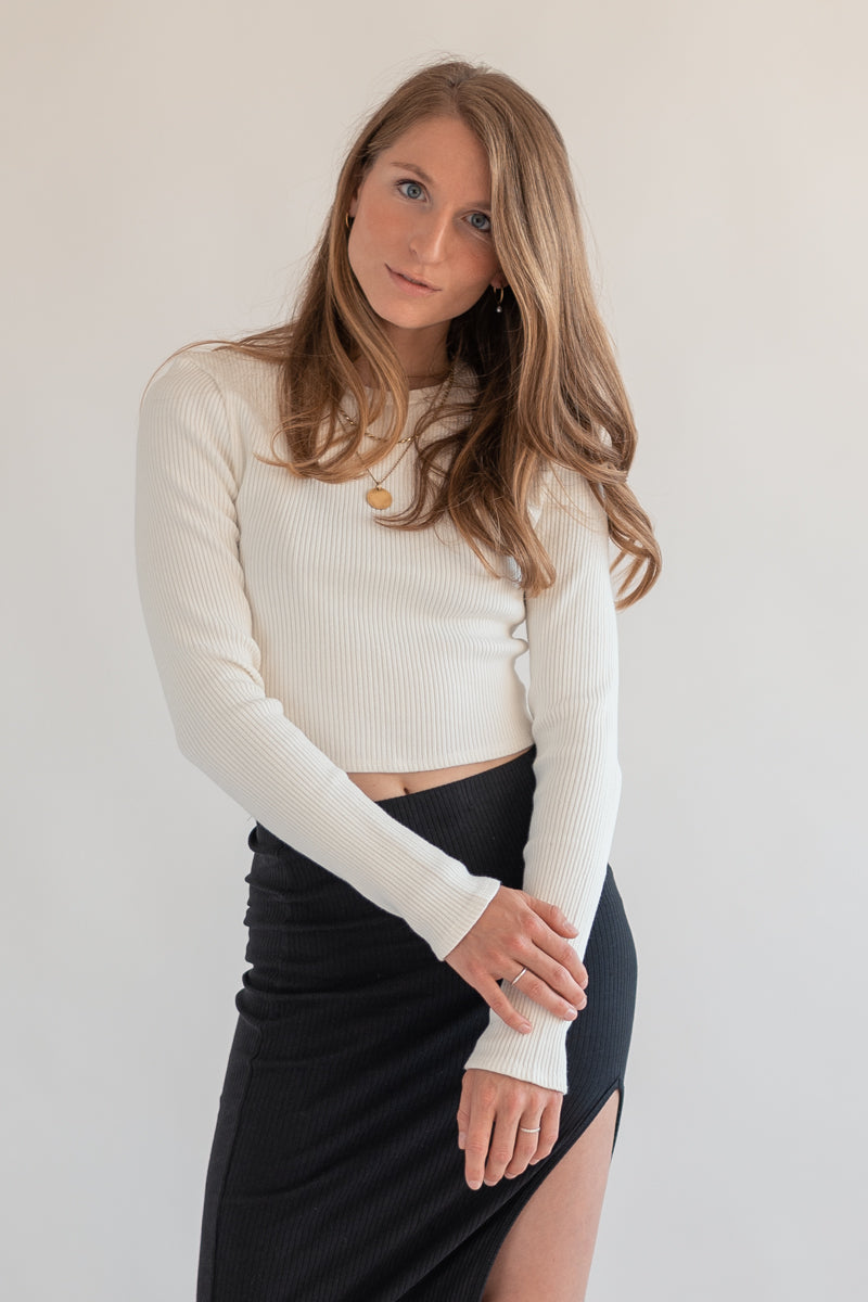 Marenika Damen vegan Crop Top Ella Wei&Atilde;Ÿ