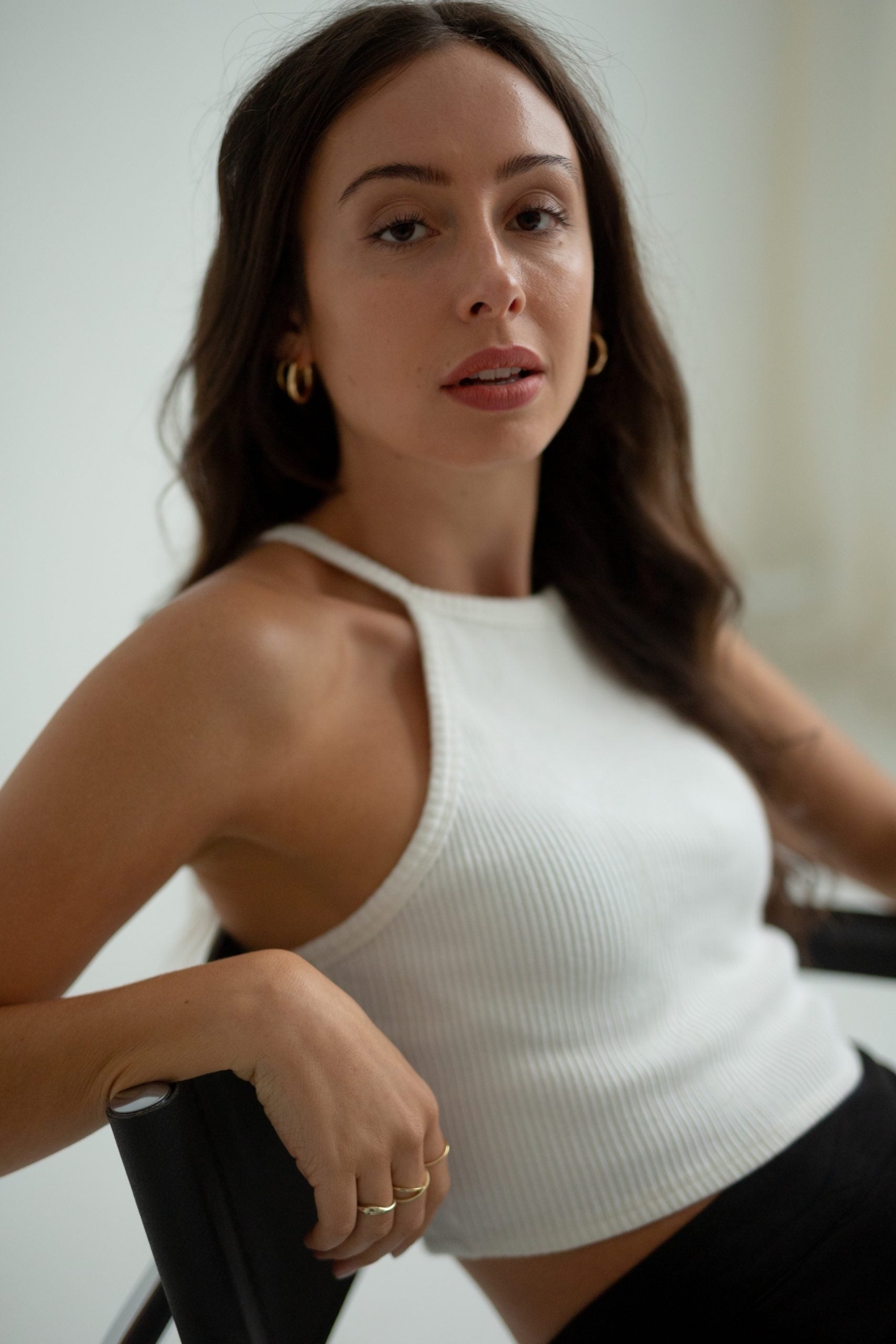 Marenika womens vegan Crop Top Audrey White