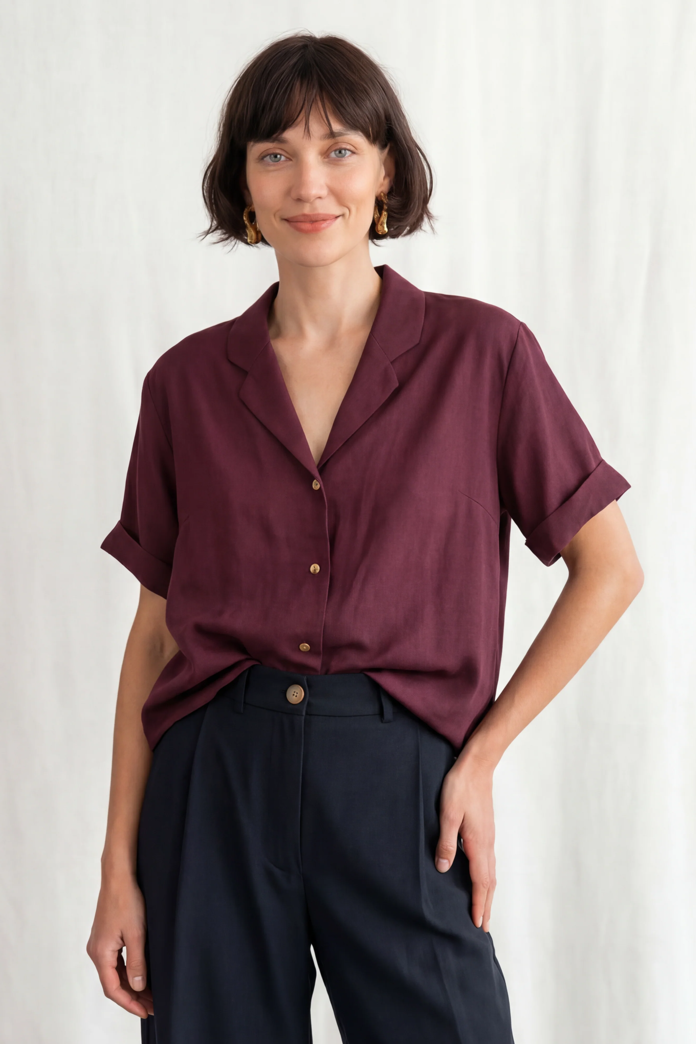 Jyoti - Fair Works womens vegan Blouse Avaani Grape