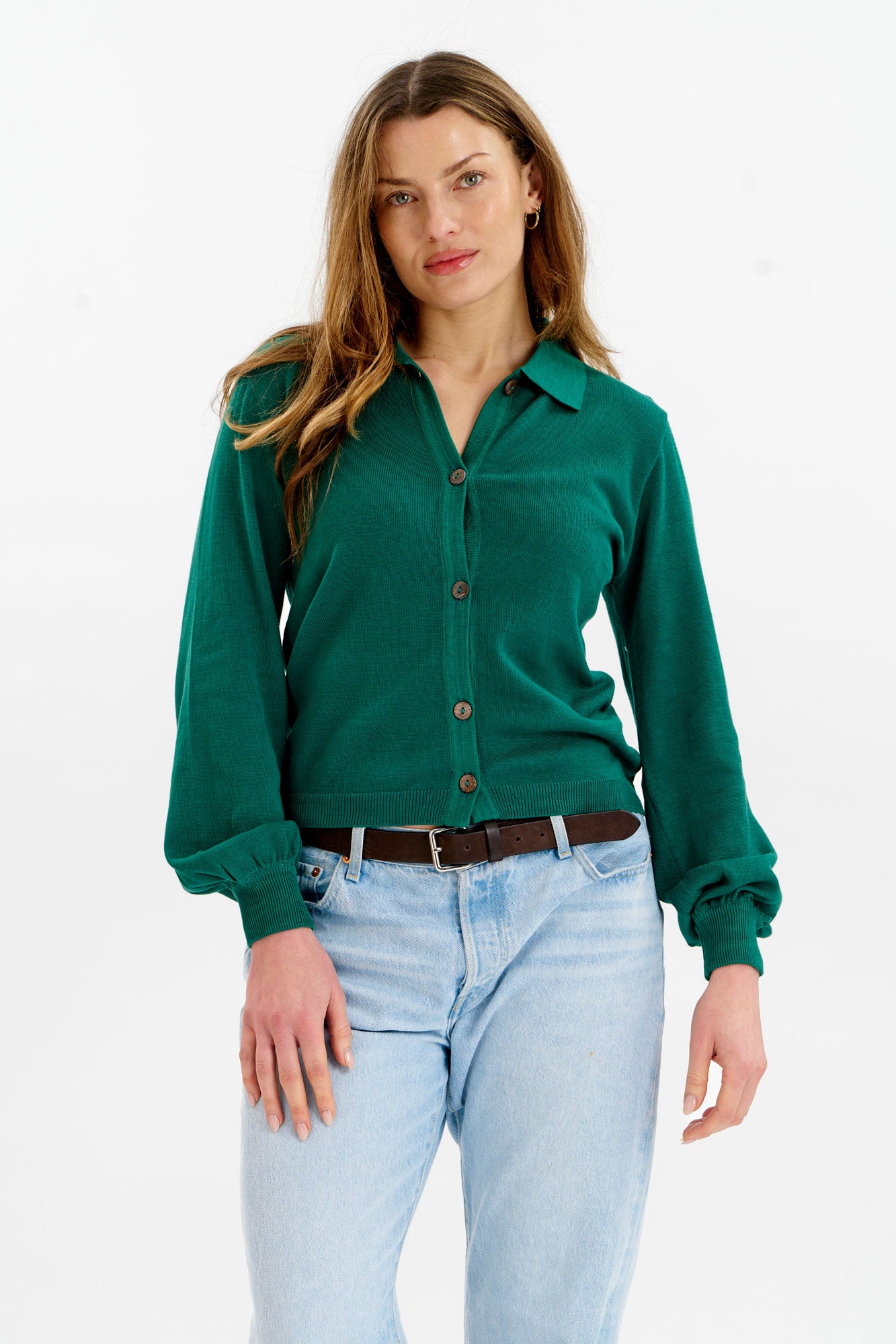 KOMODO Damen vegan Strickjacke Nani Grün