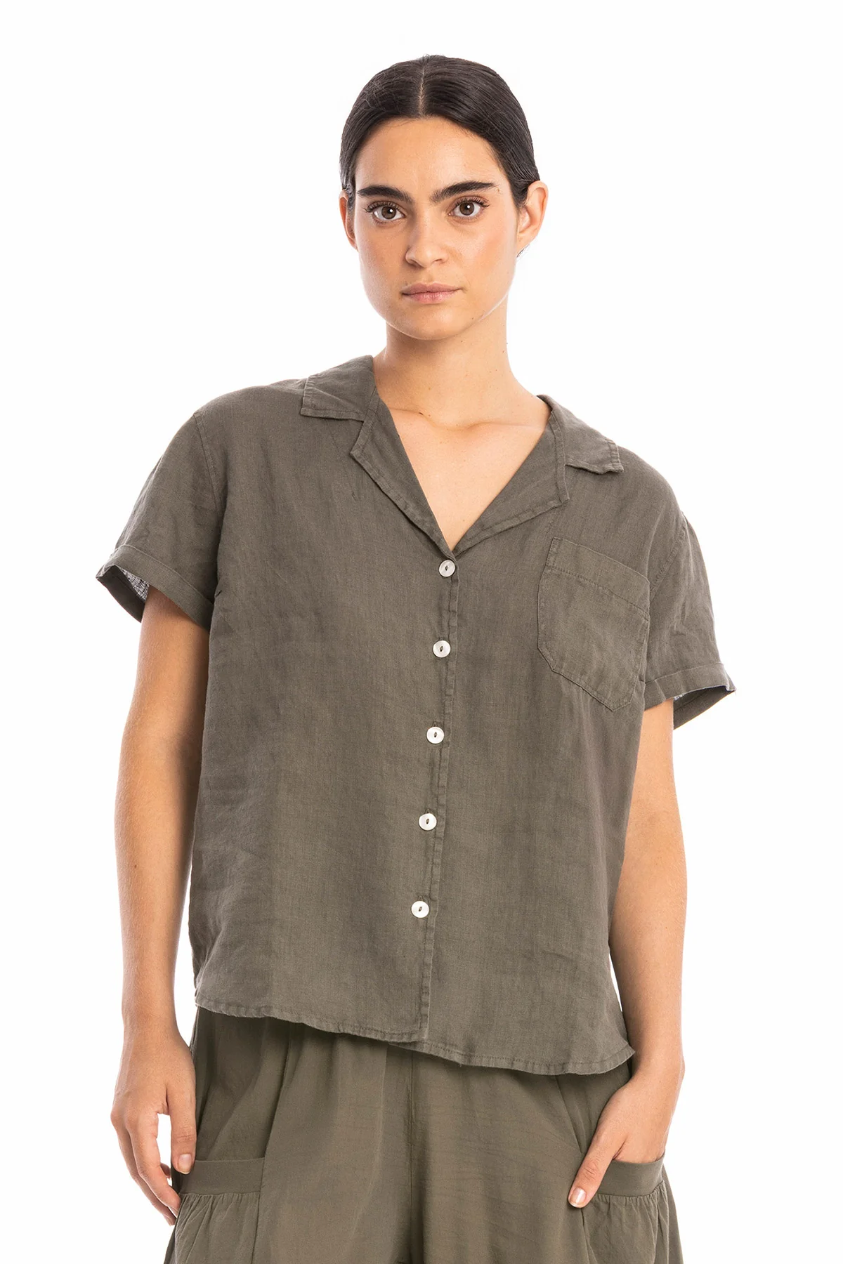 RAVENS VIEW IBIZA womens vegan Shirt Elly Bison Brown