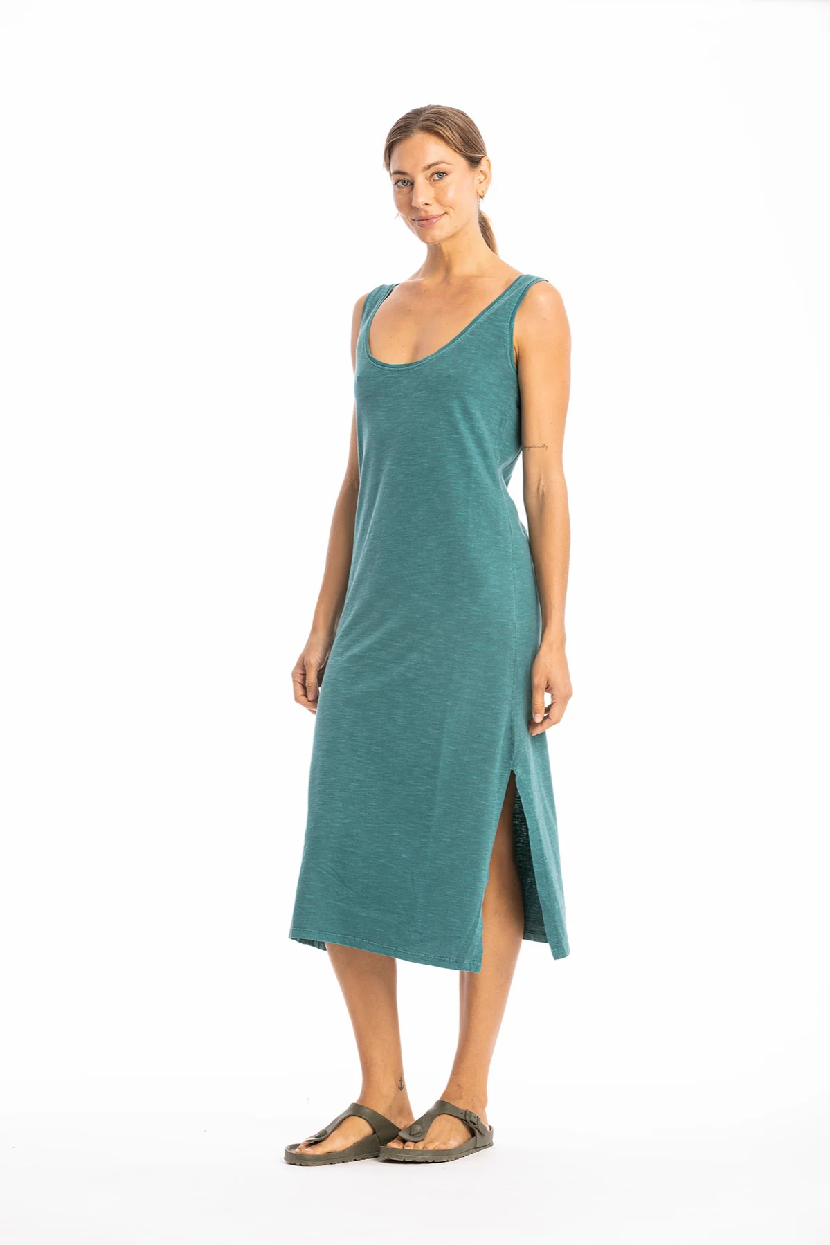 RAVENS VIEW IBIZA Damen vegan Kleid Demi Aqua Gr&Atilde;&frac14;n