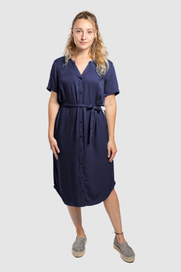Zerum Damen vegan Kleid Finja Navy