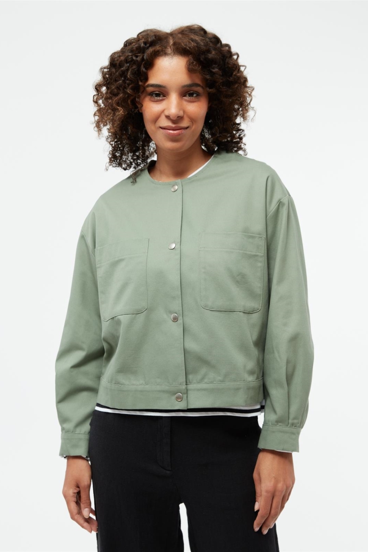 Image of Givn dames vegan Jas Anja Eucalyptusgroen