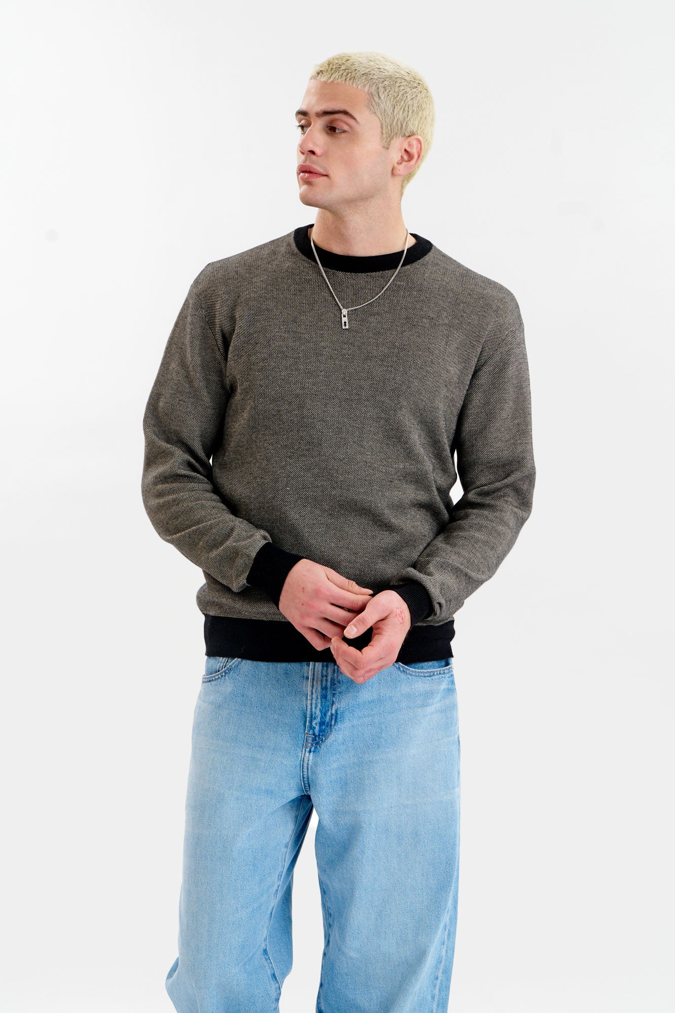 KOMODO Herren vegan Pullover Leon Grau/ Schwarz