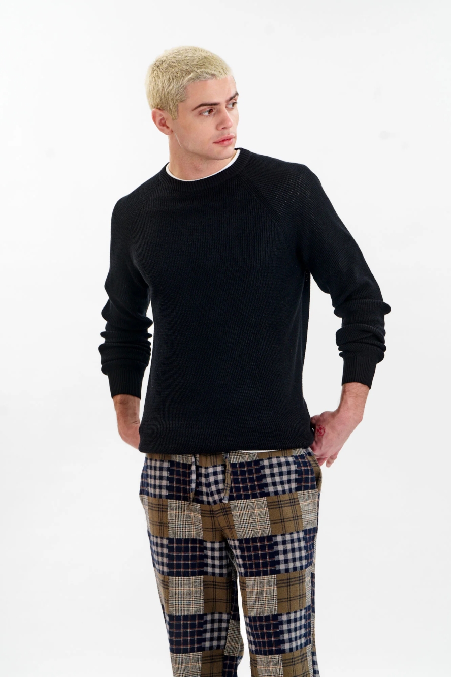 KOMODO Herren vegan Pullover Herren Nebel Schwarz