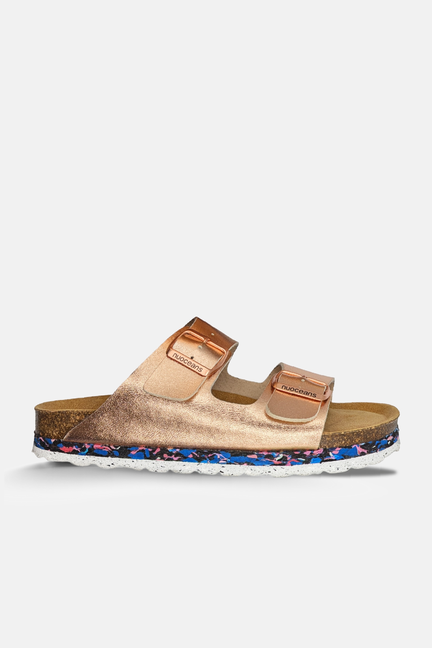 Nuoceans Damen vegan Sandalen Rosig Rose Gold