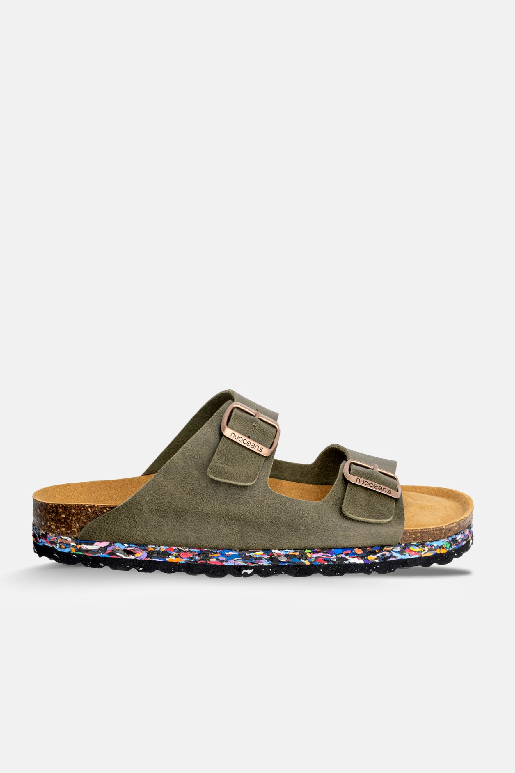 Nuoceans Herren vegan Sandalen Nori Khaki