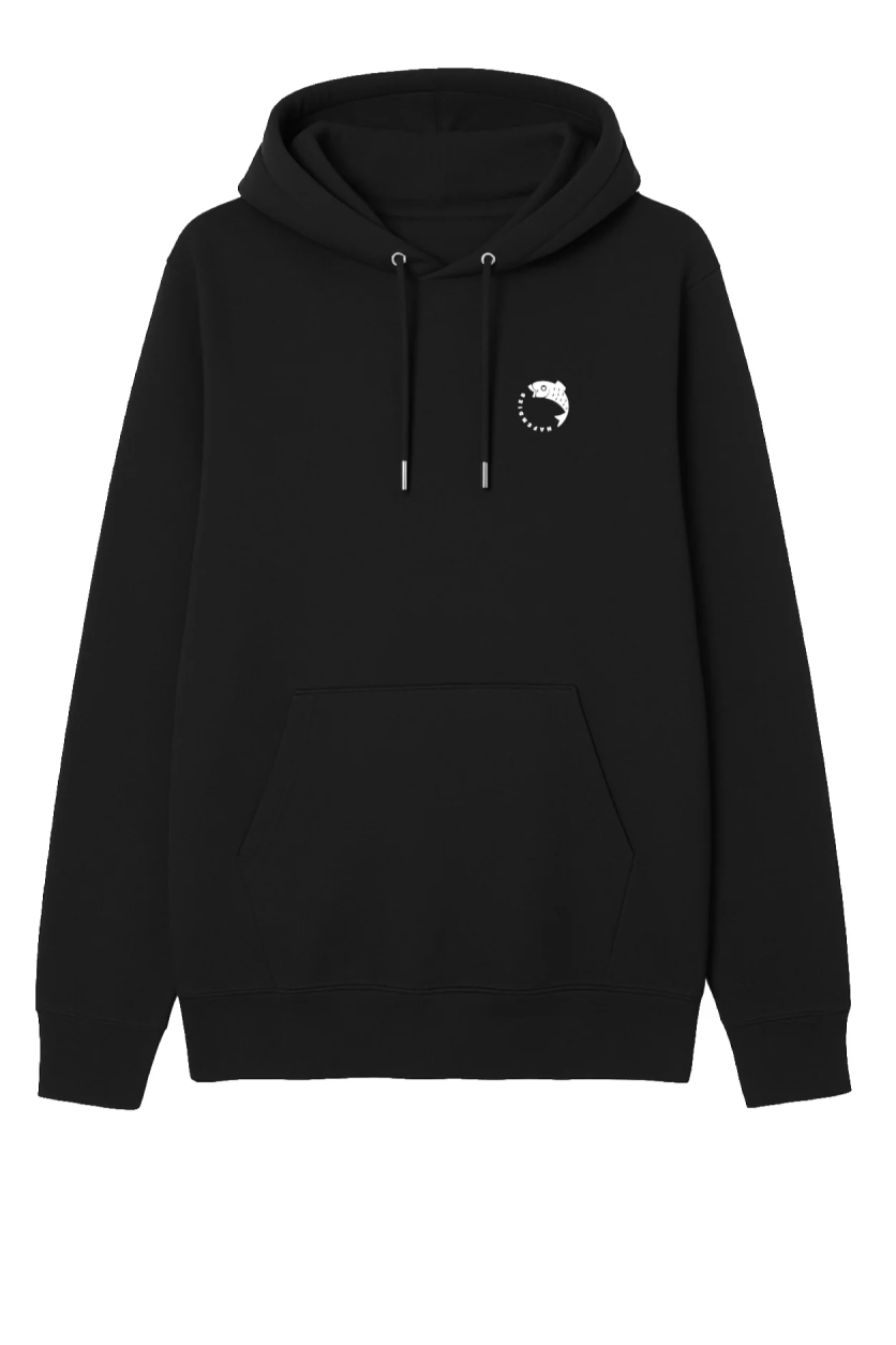 HAFENDIEB Herren vegan Hoodie Herren Fisch Schwarz