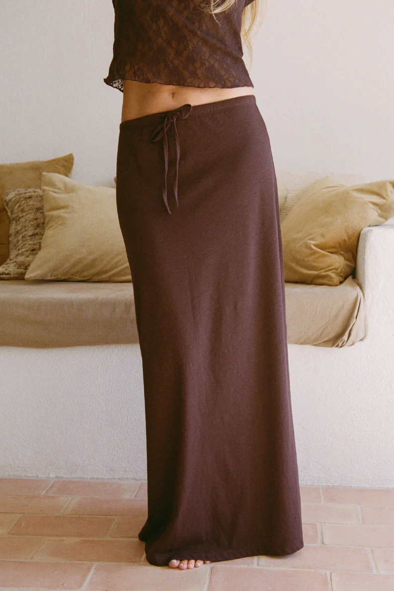 Nénés womens vegan Skirt Marlene Rougier X Nénés Plum