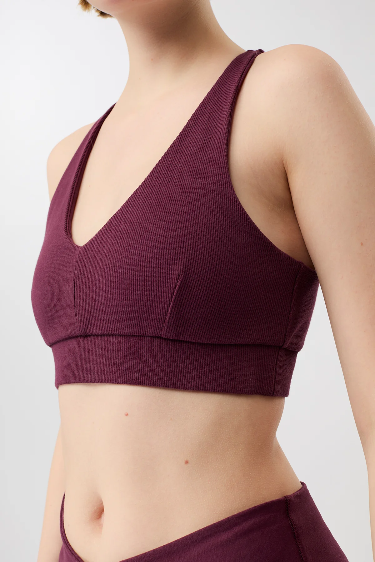 MANDALA womens vegan Sports Bra Rib 2.0 Prism Red