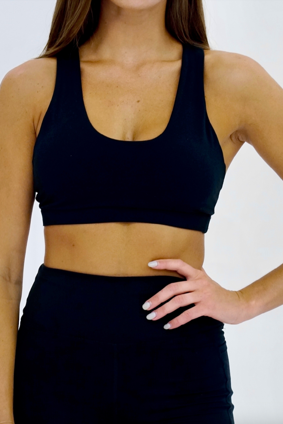 SEAAV womens vegan Bra Contrast Onyx