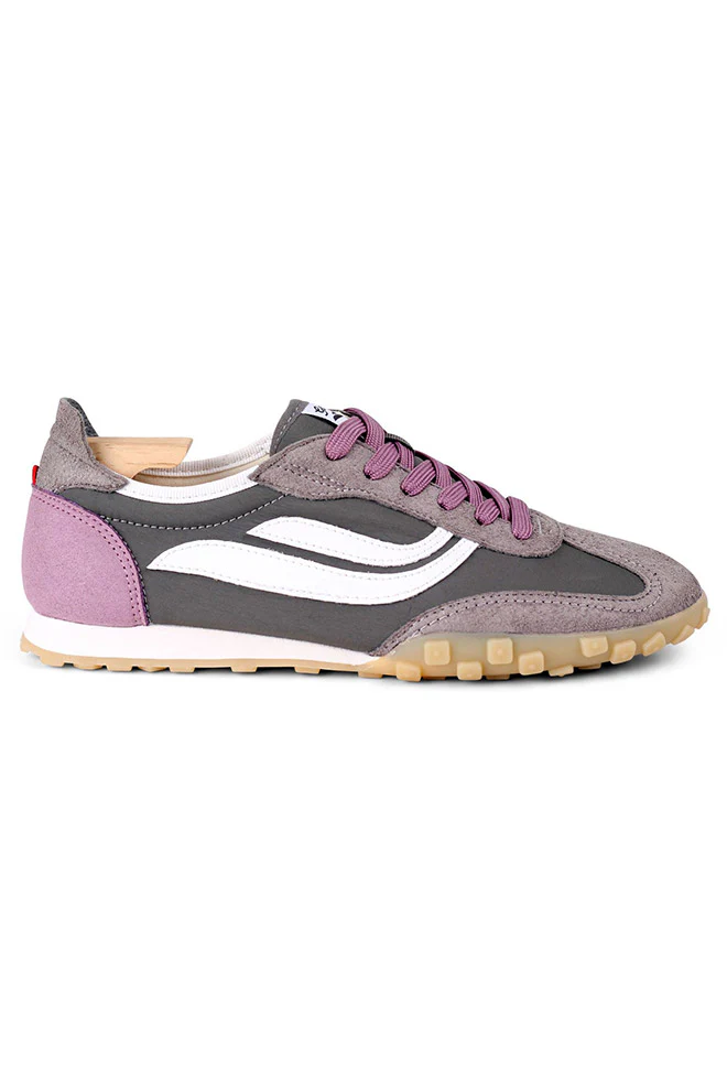 Genesis Damen vegan Sneaker G-Sprint Mesh Grau Lavendel Wei&Atilde;Ÿ