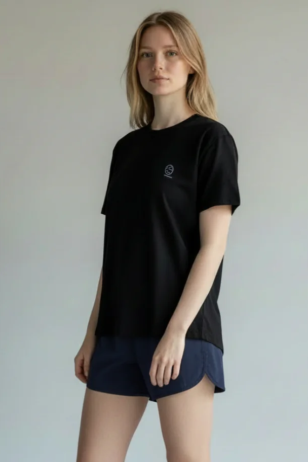Underscored Damen vegan T-Shirt Ashdown Jet Black