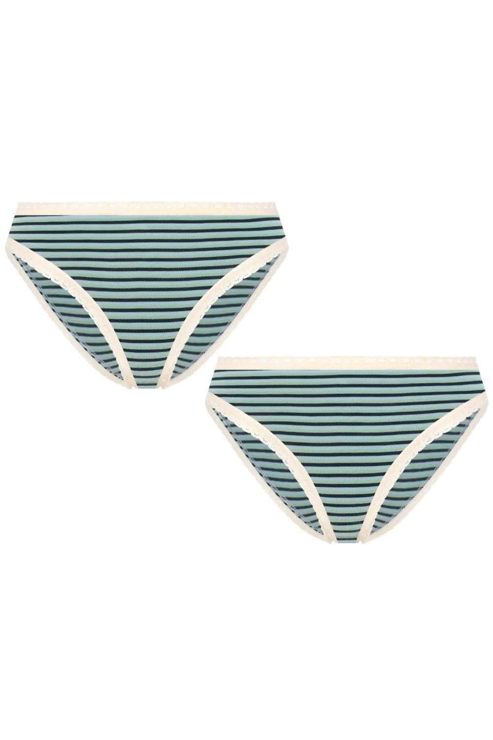 Albero Natur womens vegan Multipack 2x Briefs Agave/Navy/Grey Blue