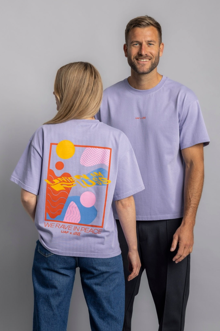 DIRTS Damen vegan T-Shirt Uaf X  Boxy Lavendel