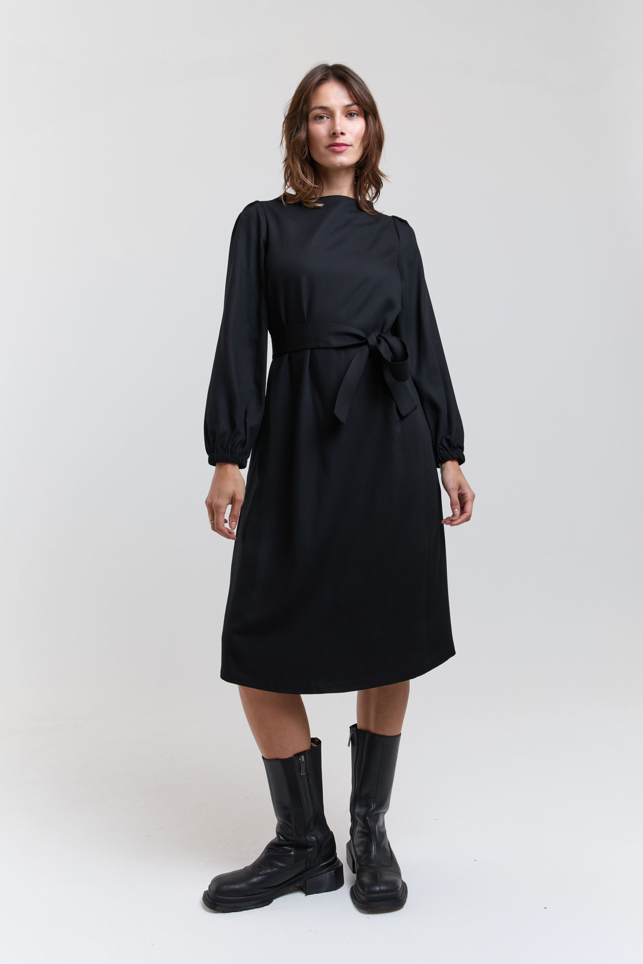 AYANI Damen vegan Kleid Mia Schwarz