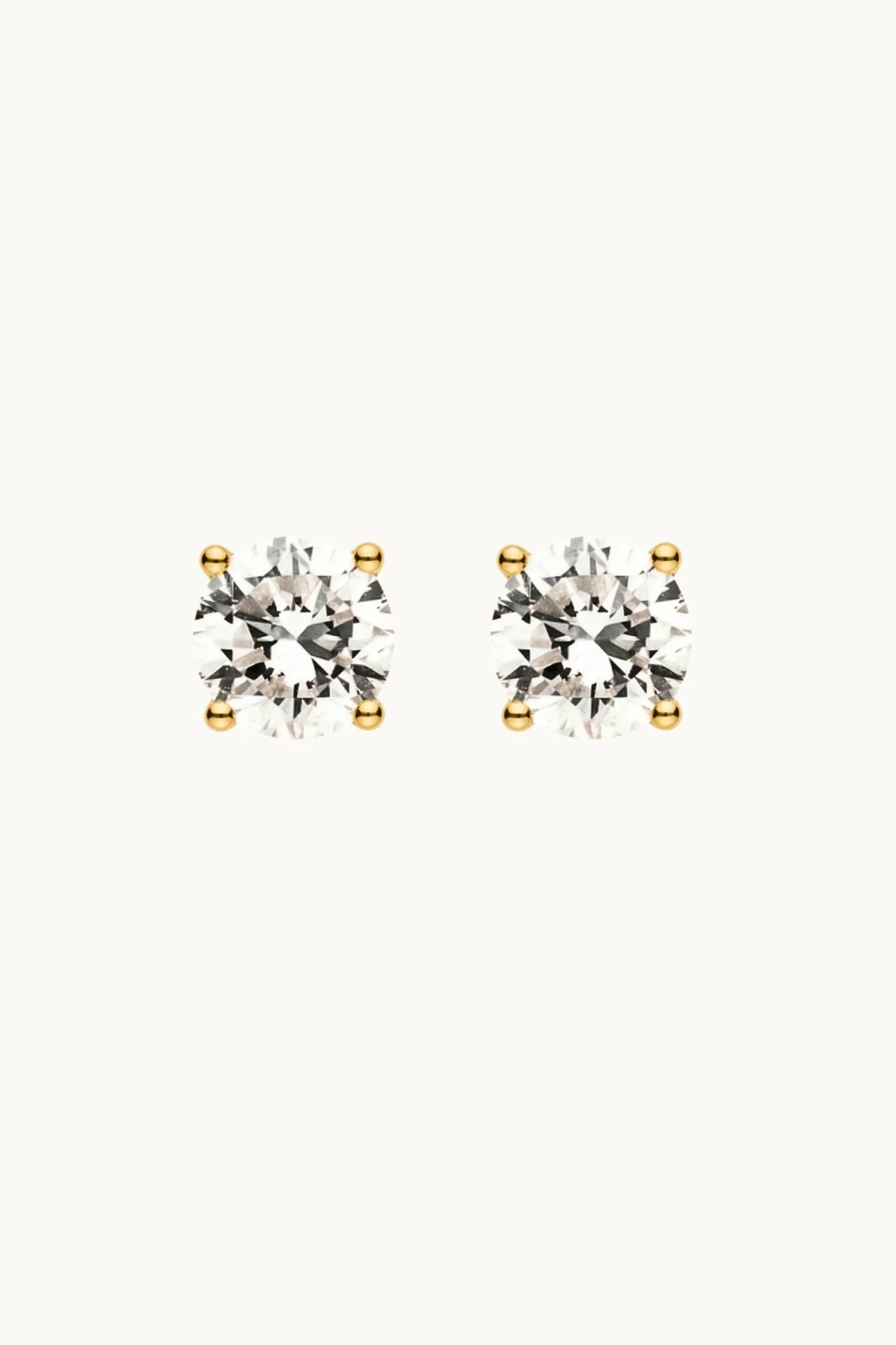 Dear Darling Berlin Damen vegan Ohrringe Diamant Ohrstecker Lou Aus 14-Karätigem Echtgold