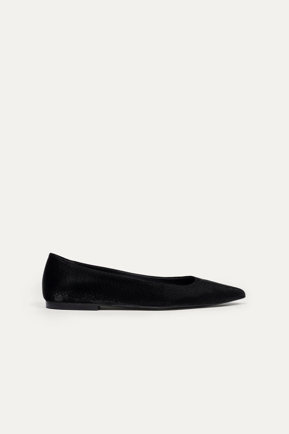 BIKKOU Damen vegan Ballerinas 10:30 Uhr Running Between Offices Schwarze Python