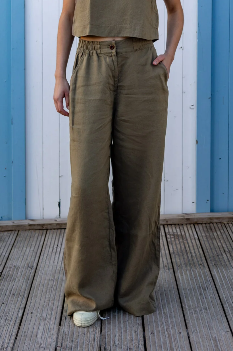 Kings Of Indigo Damen vegan Hose Lilian Bungee Cord Gr&Atilde;&frac14;n