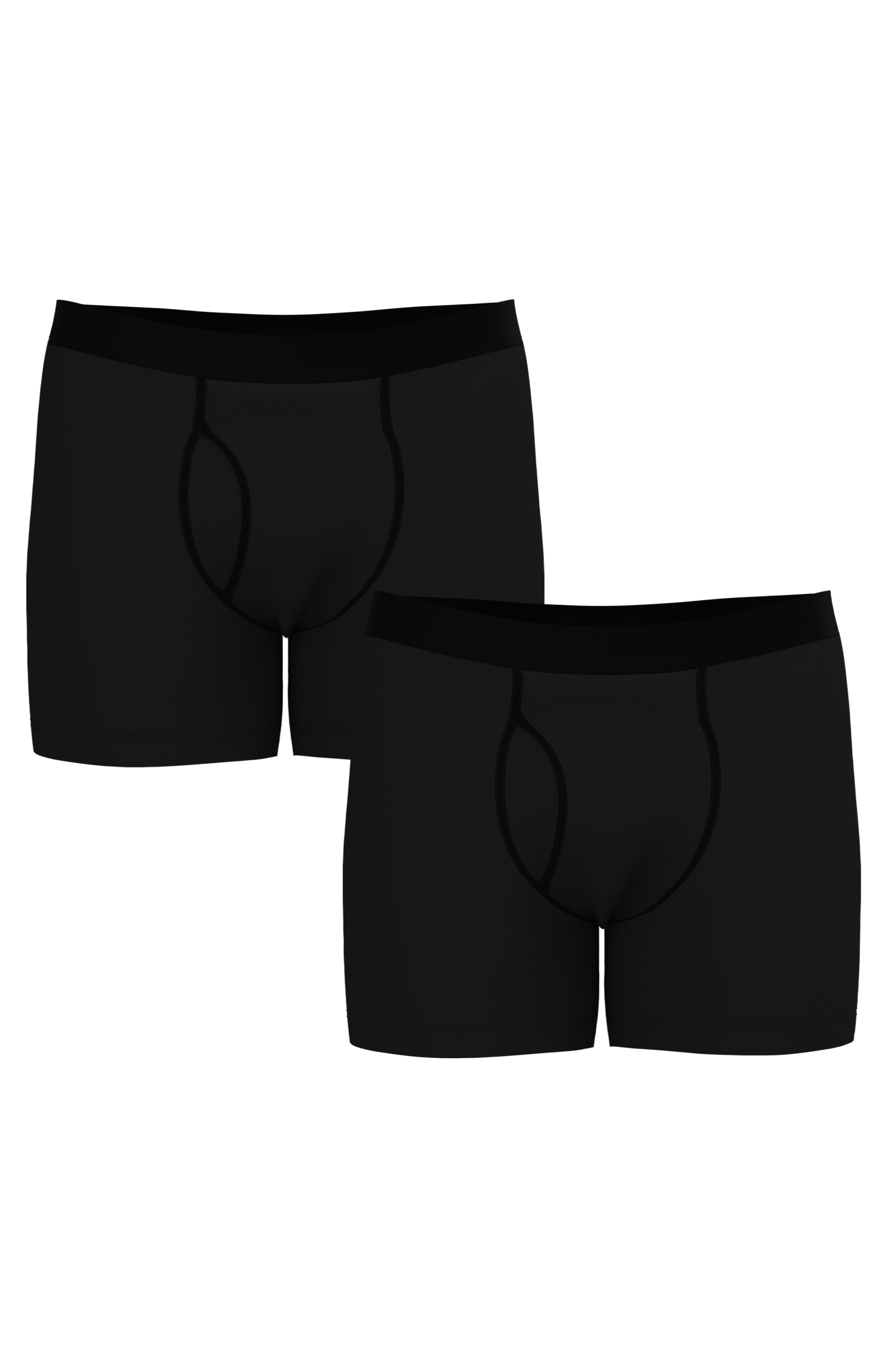 Evermind men vegan Multipack 2x Boxer Shorts Black