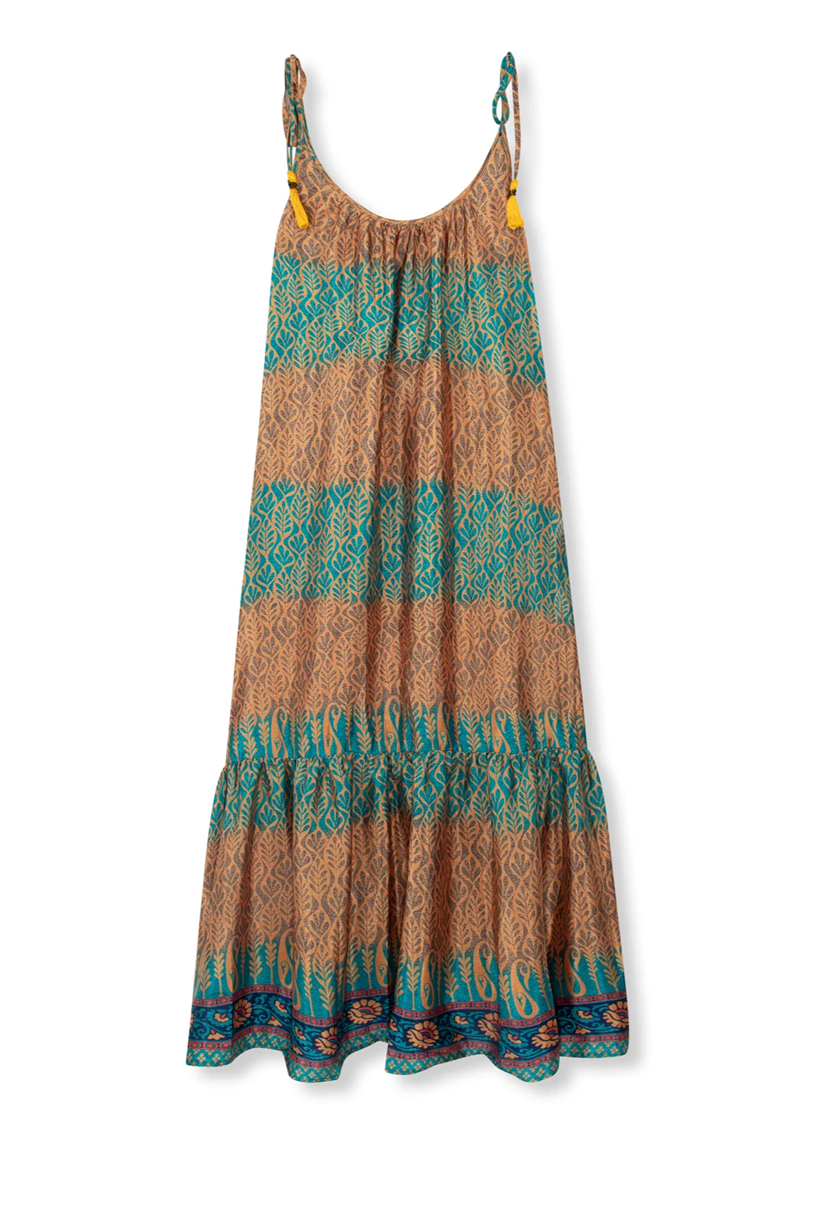 El.r&Atilde;&copy;sidu Damen vegan Kleid Myra Teal Blau/ Braun