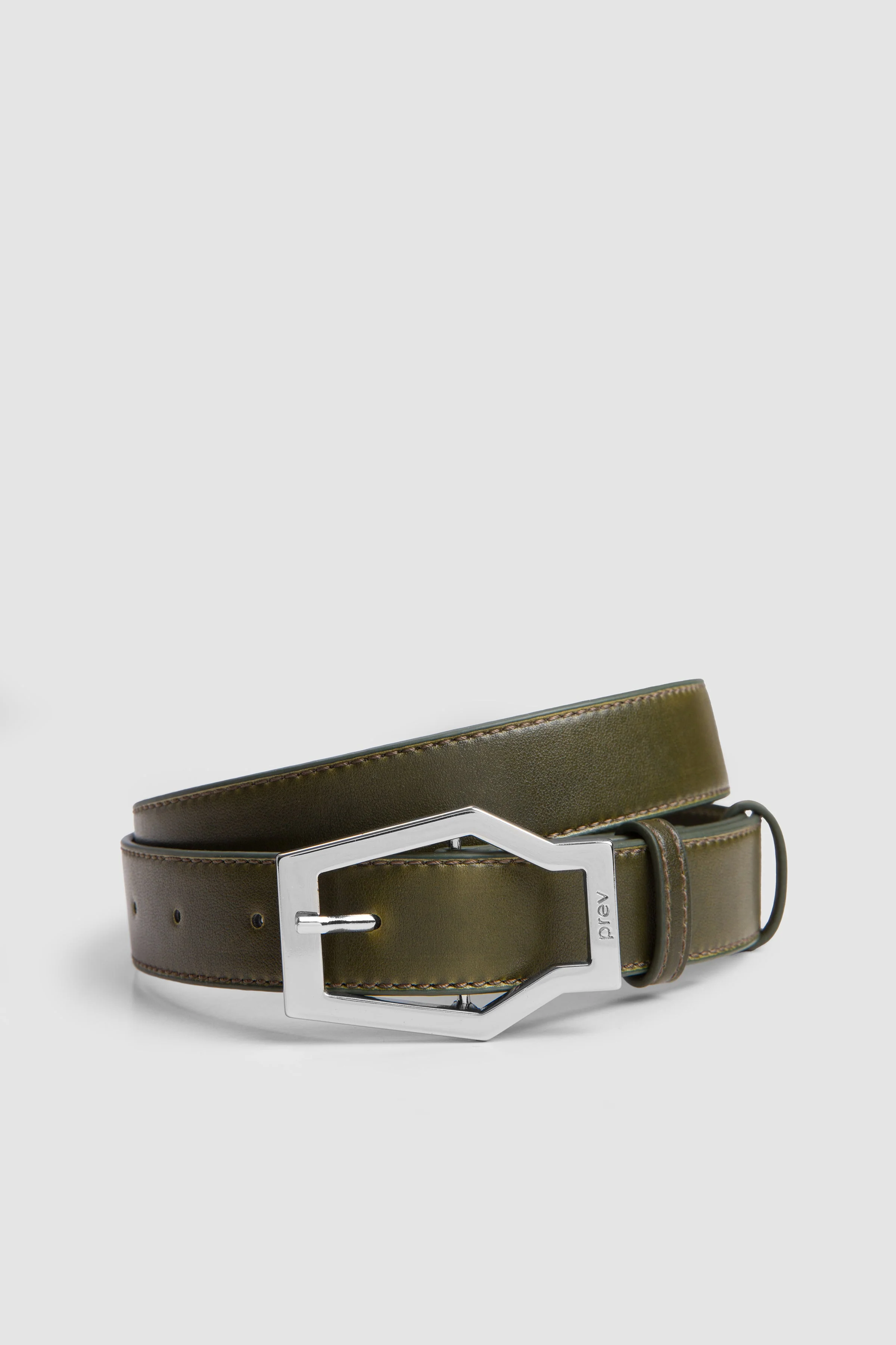 Prev womens vegan Belt Karel Midi Olive Green