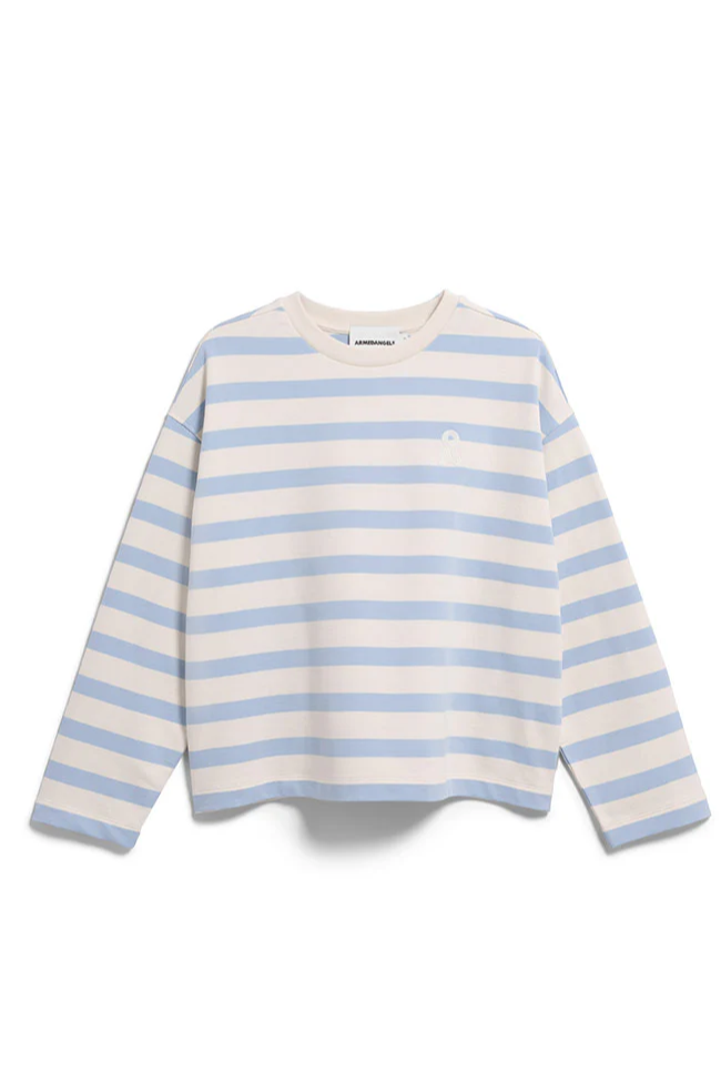 ARMEDANGELS Damen vegan Pullover Frankaa Bold Soft Blue