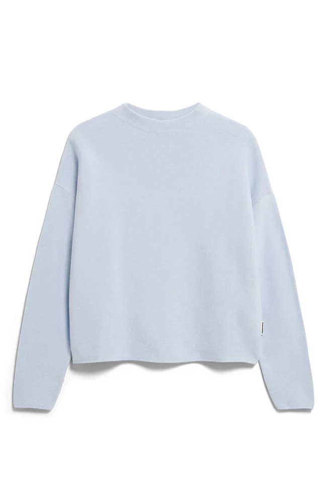 ARMEDANGELS Damen vegan Pullover Merinaa Mist Blue