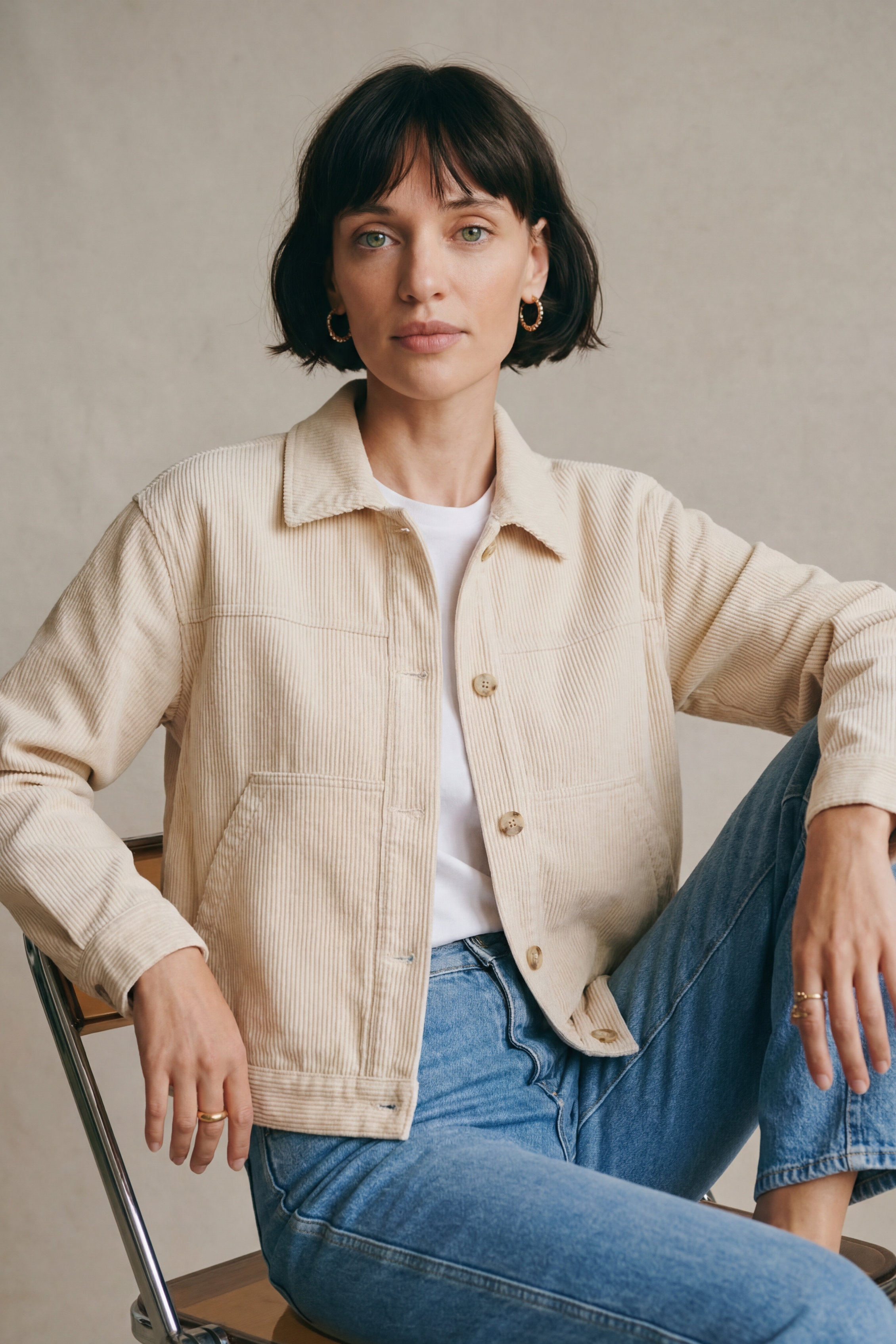 Image of Jyoti - Fair Works dames vegan Jas Nariyal Beige