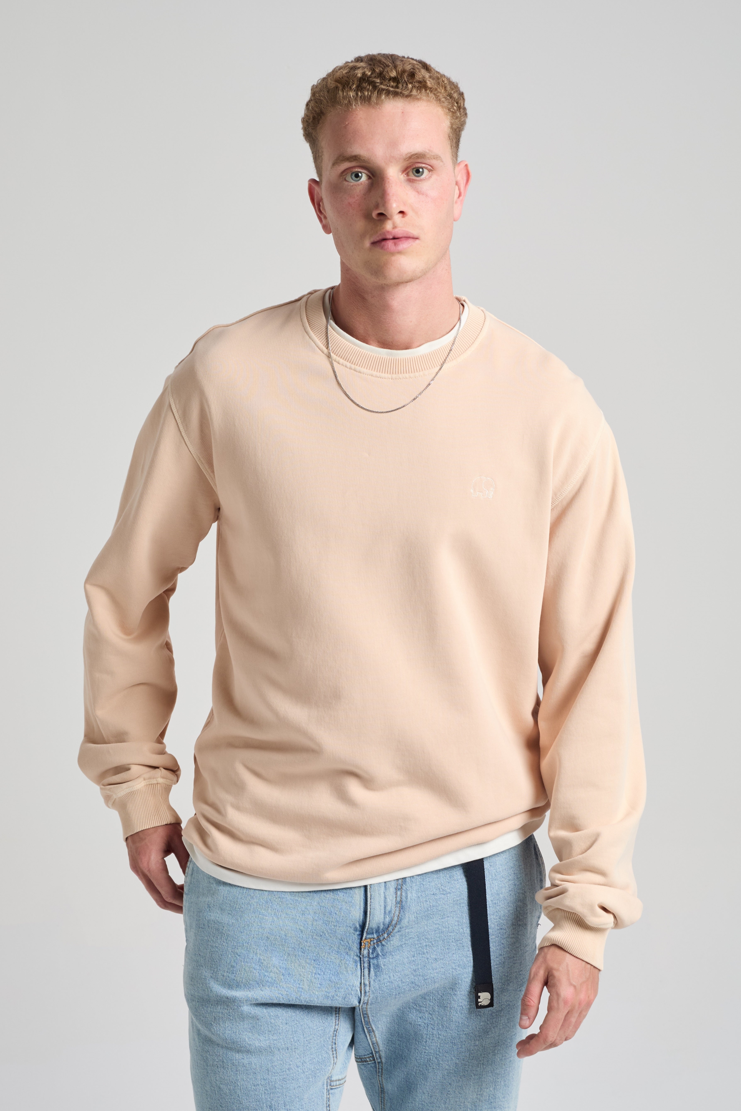 Trendsplant men vegan Sweatshirt Essential Sunwashed Smoke Gray