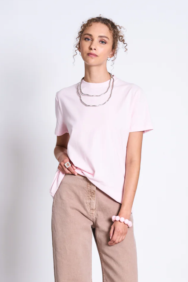 JAN N JUNE JAN 'N JUNE Damen vegan T-Shirt F&Atilde;&frac14;r Jungen Geb&Atilde;&frac14;rstet Zartrosa