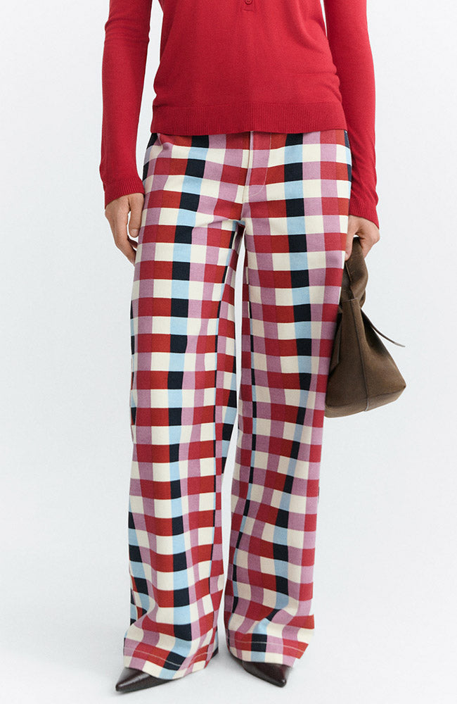 Thinking mu Damen vegan Hose Cheshire Checks Serena Mehrfarbig