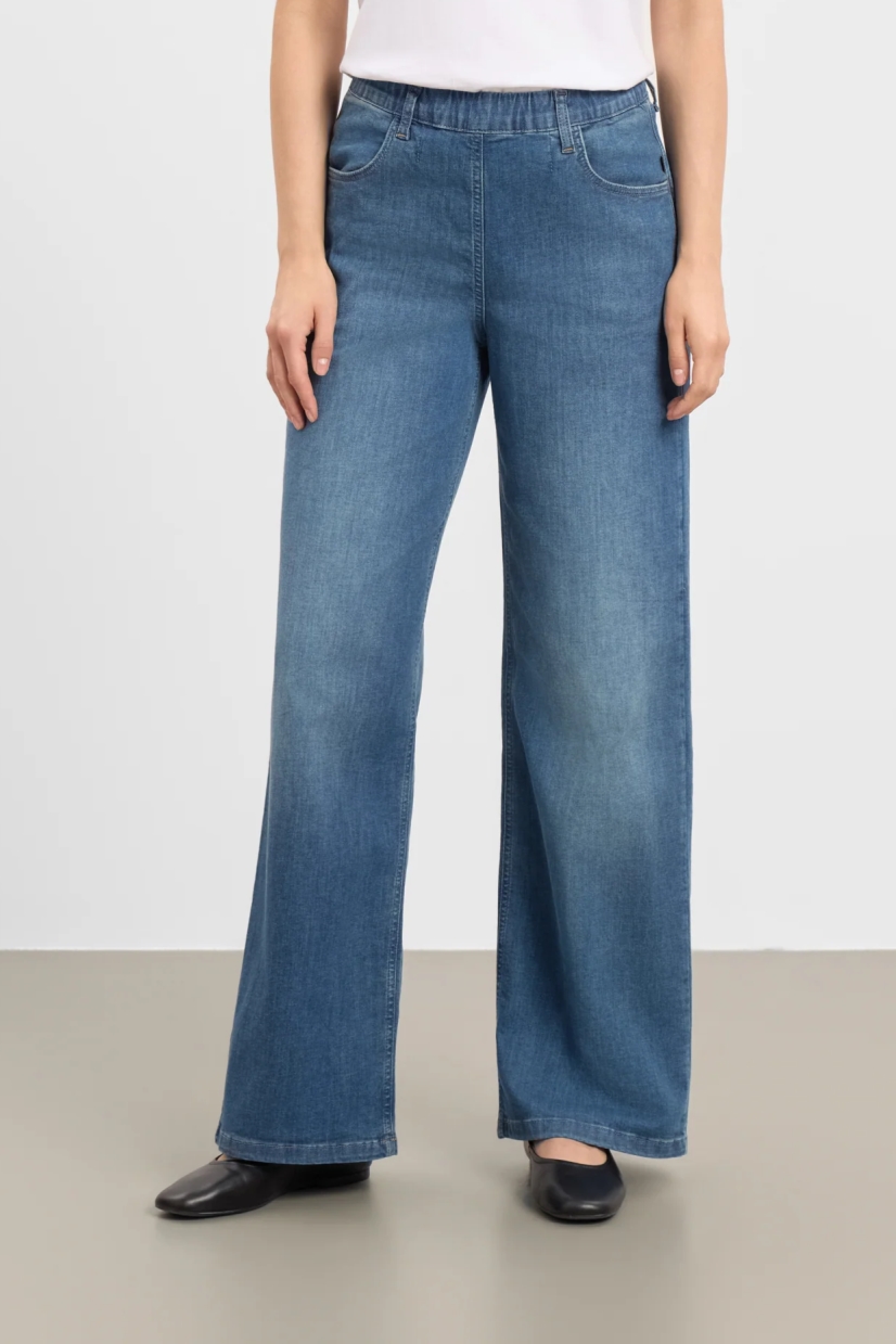 LAURIE womens vegan Pants Donna Loose Ml Washed Blue Denim
