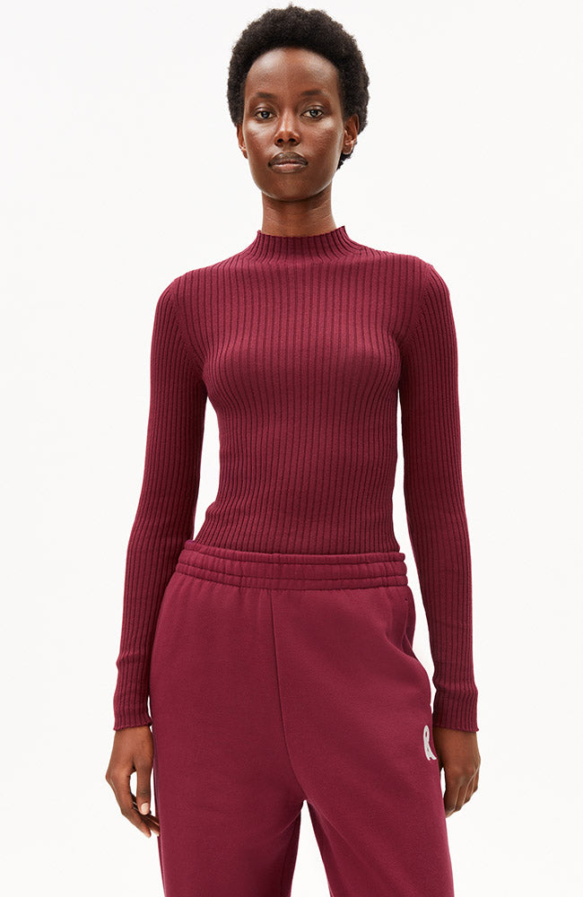ARMEDANGELS Damen vegan Top Alaania Velvet Red