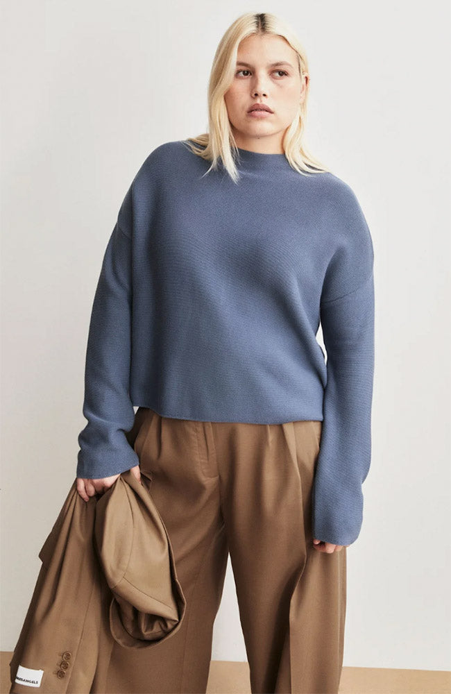 ARMEDANGELS Damen vegan Pullover Merinaa Dusty Moon Blue
