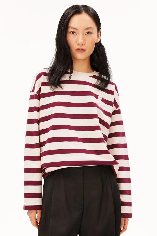 ARMEDANGELS Damen vegan Pullover Frankaa Bold Velvet Red