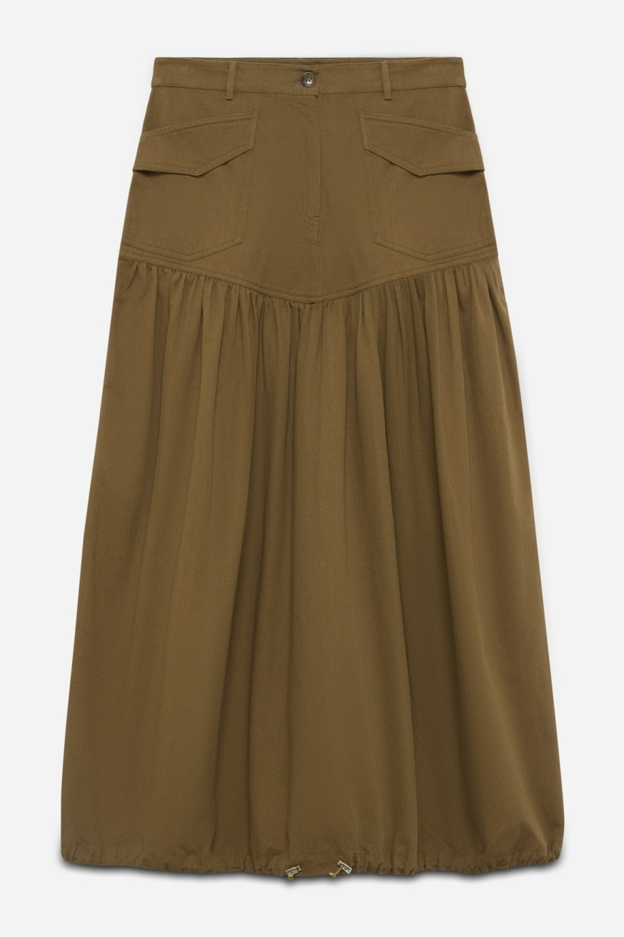 Alchemist womens vegan Skirt Royi Dark Khaki