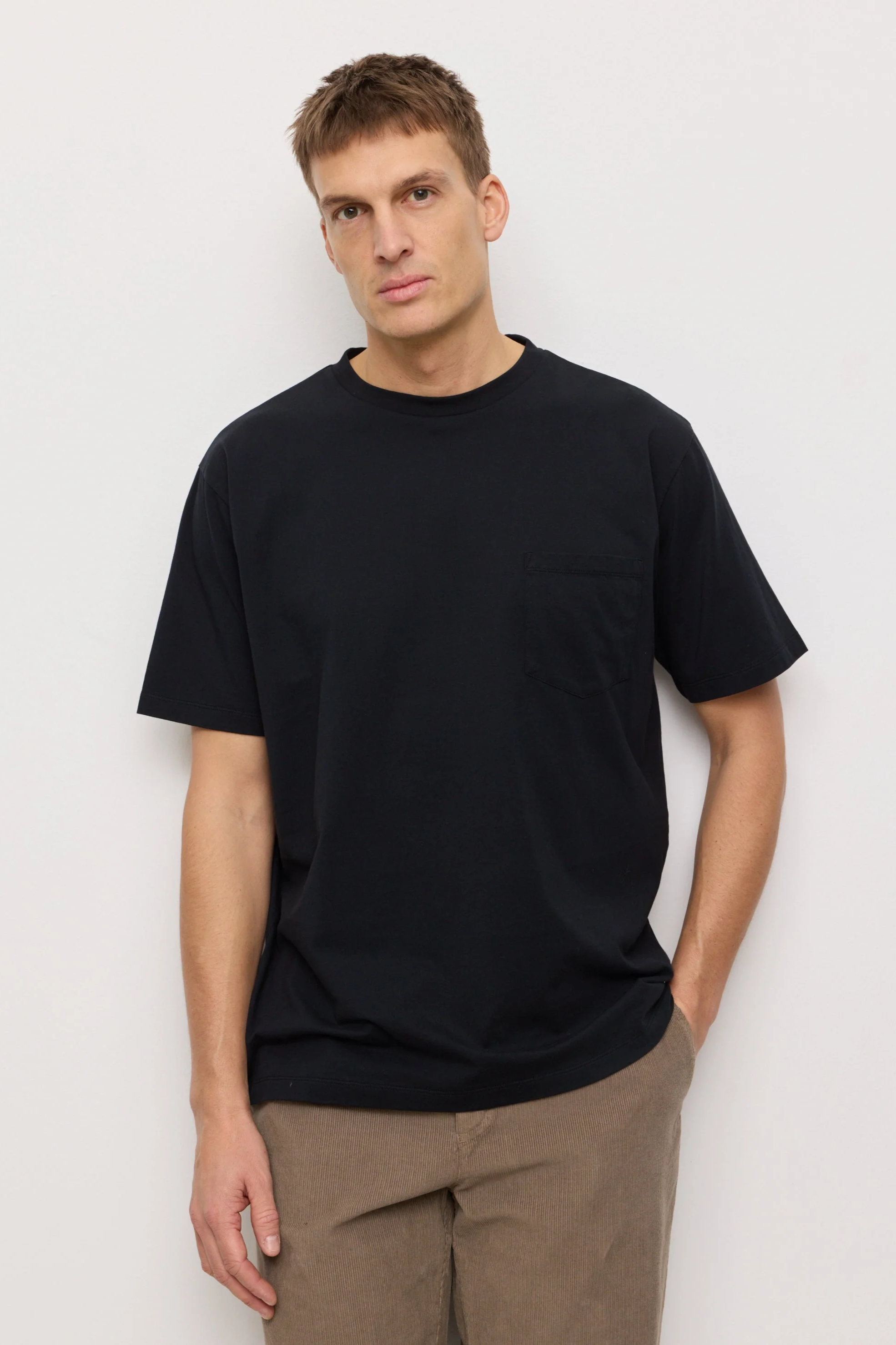 Recolution men vegan T-Shirt Aposeris Pocket Black