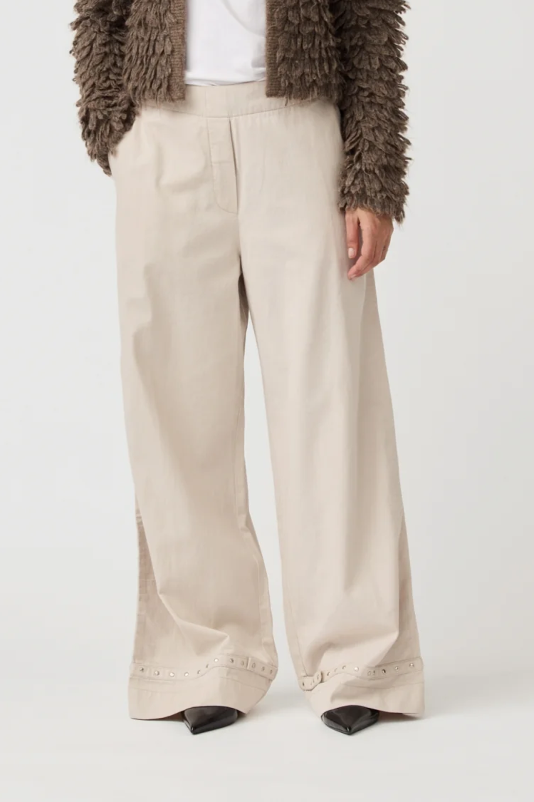 Alchemist Damen vegan Hose Moonflower Straps Beige