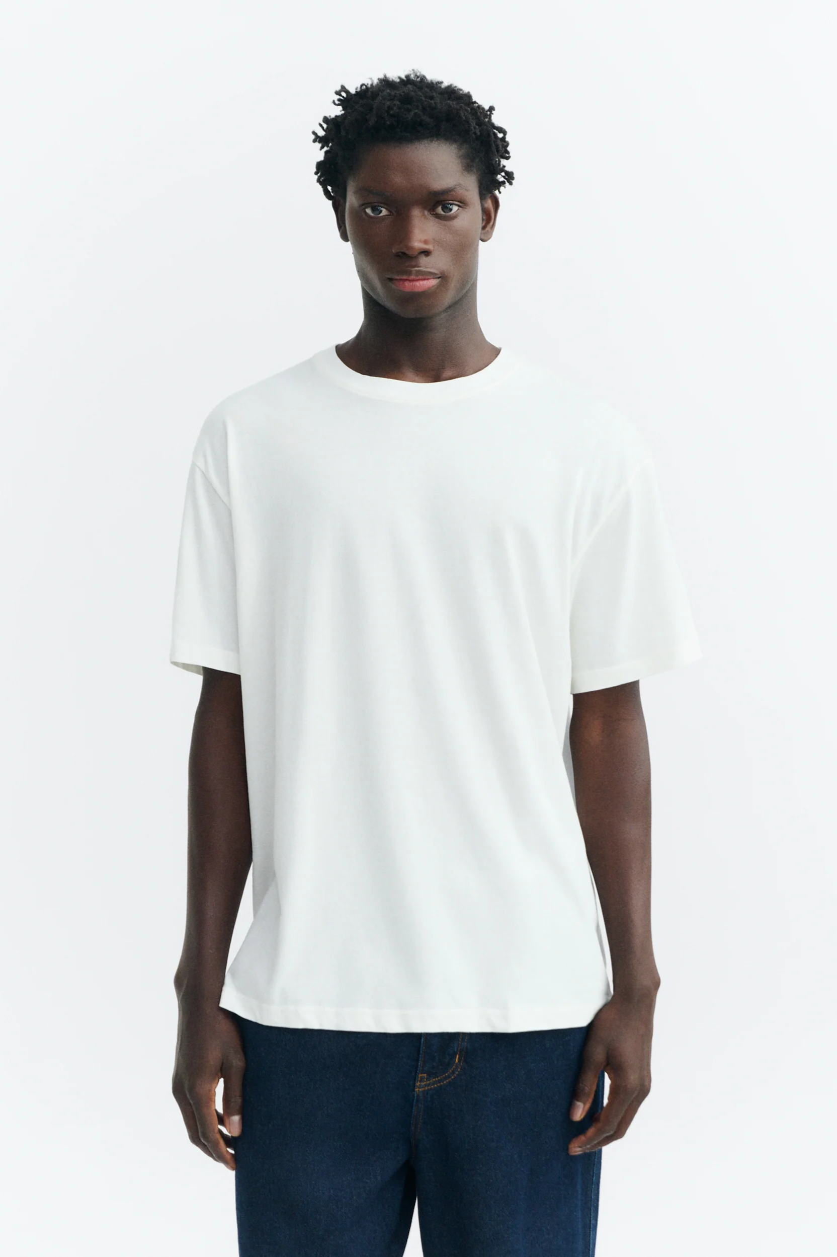 Thinking mu Herren vegan T-Shirt Aaron Basic Wei&Atilde;Ÿ