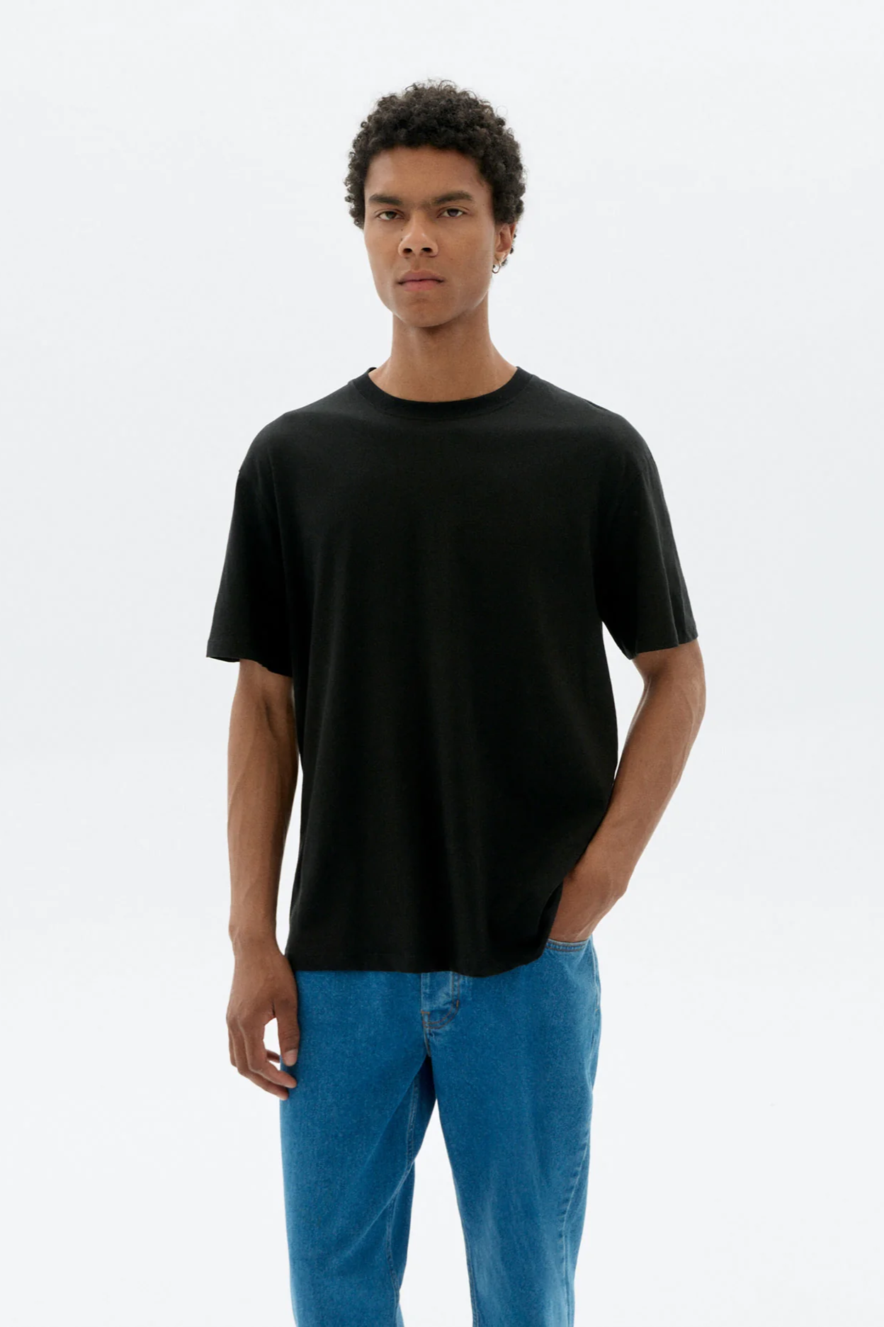 Thinking mu Herren vegan T-Shirt Aaron Basic Schwarz