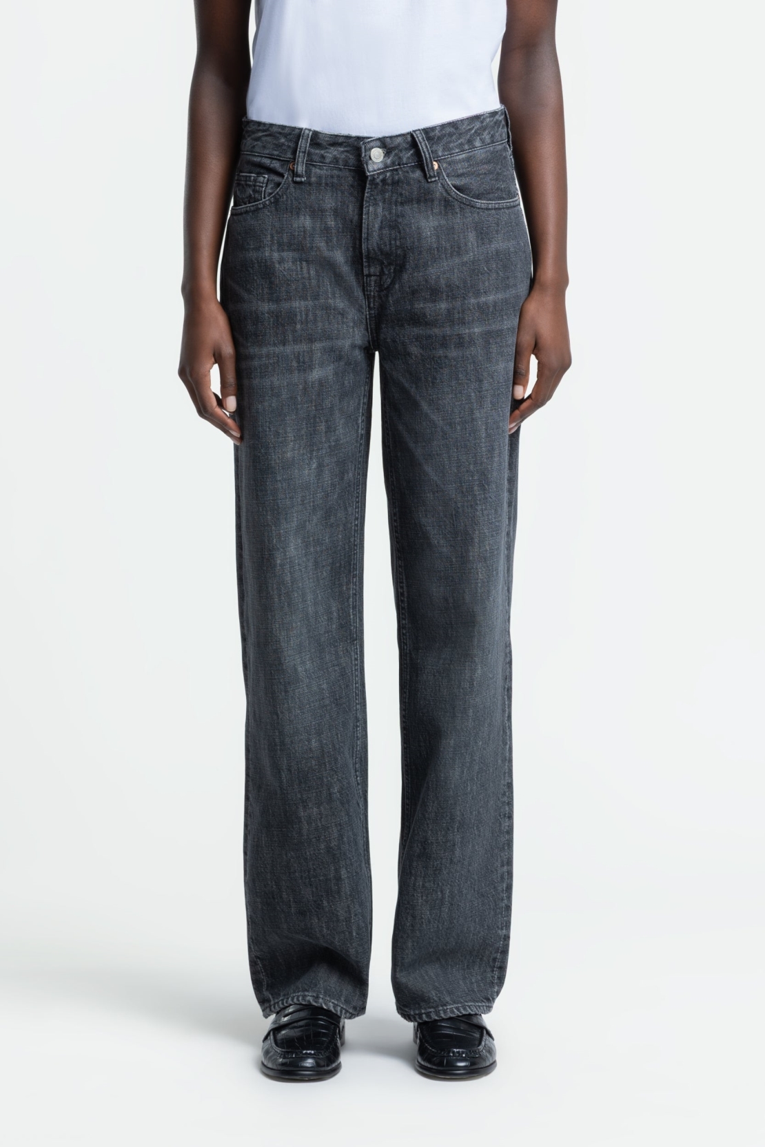 Kings of Indigo womens vegan Jeans Joan Washed Ceky Black